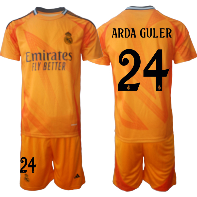 Men 2024-2025 Club Real Madrid away orange #24 Soccer Jersey->real madrid jersey->Soccer Club Jersey